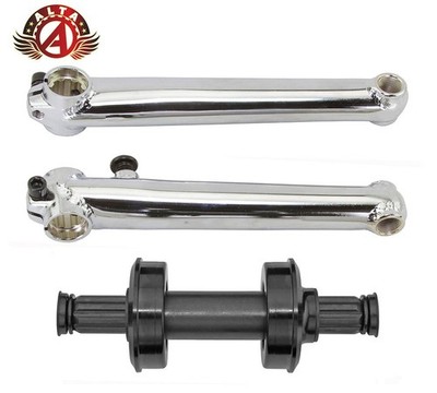 ALTA Bicycle 3PC CR-MO Crank Set 175mm USA/BB 8t BMX MTB Bike Chrome
