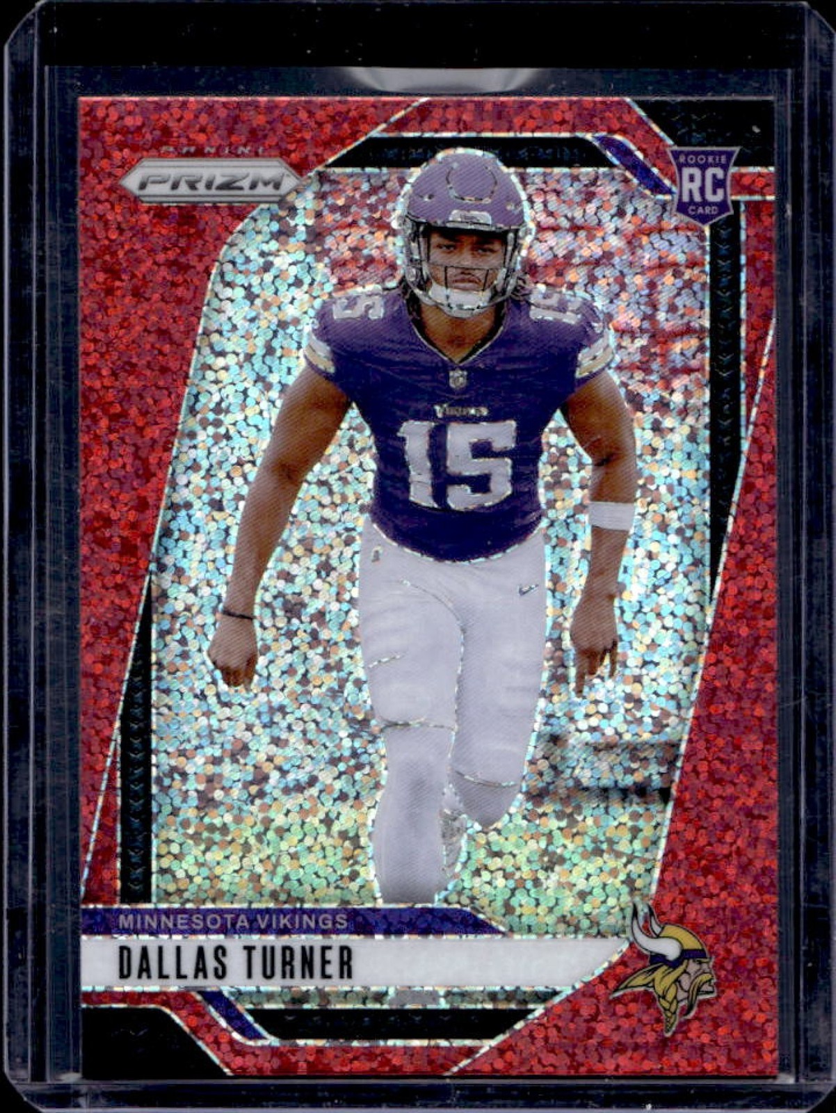 2024 Prizm Dallas Turner RC Red Sparkle Rookie #324 Vikings