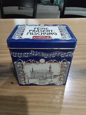 Tin Canister Musical Works Rare Clean Germany Lambertz Feine Prasent Mischung 