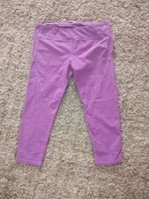 Women s Purple Pull-On Activewear Leggings Solid Ankle Skinny Regular