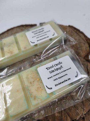 handgemachtes Duft Wachs Melt Snap Bar - 100% Sojawachs *BLACK VANILLA & EMBERWO