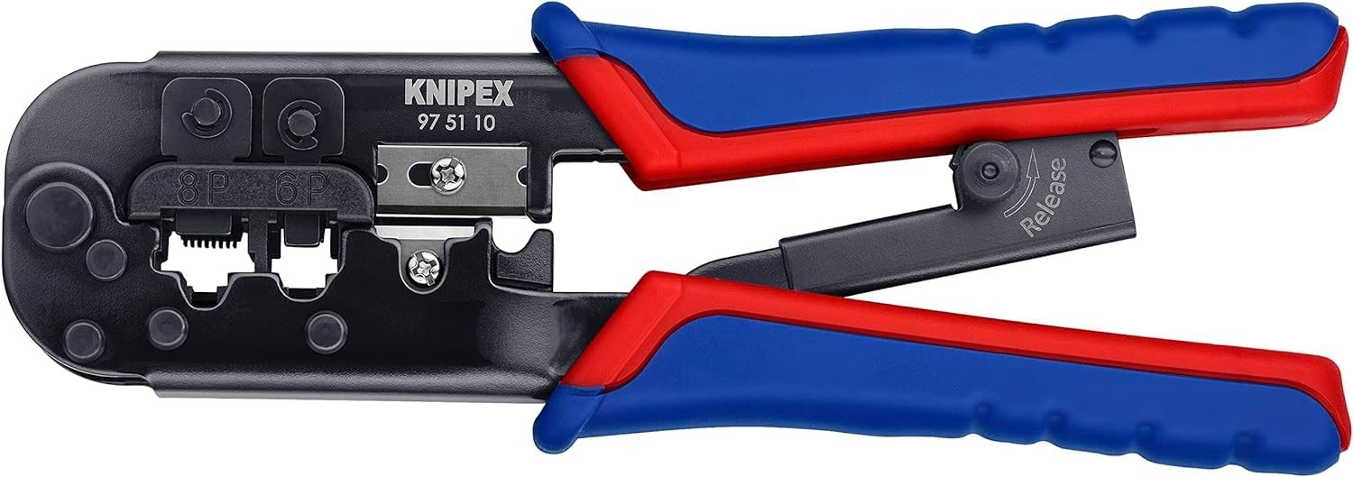 Pinza Western KNIPEX 97 51 10 per Reti Domestiche RJ45 RJ11