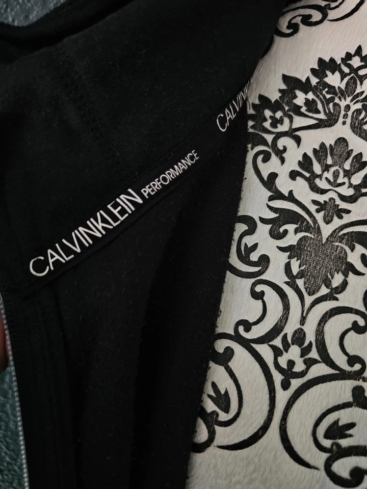 Chaqueta Mujer Calvin Klein Performance Negra Talla X Grande Sudadera con Capucha Cremallera Completa Foto 4 de 4