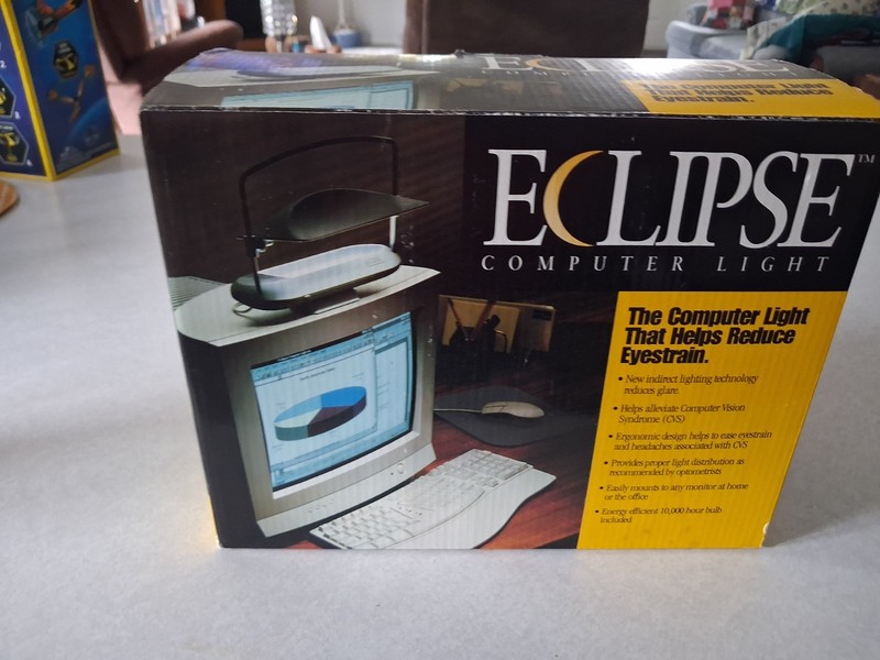 NEW IN OPEN BOX ECLIPSE COMPUTER LIGHT! OLDER BEFORE FLAT SCREENS?