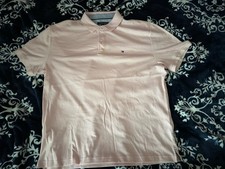 Tommy Hilfiger Pink Custom Fit Polo Shirt XL Men's Short Sleeve Collared Logo