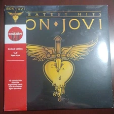 Bon Jovi Greatest Hits Target Exclusive Tiger Eye Vinyl LP NEW SEALED