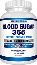 Blood Sugar Support Supplement - Controls  Reduces Glucose Absorption 120caps