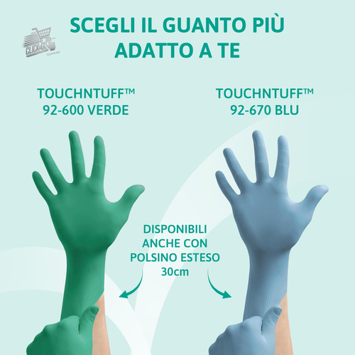 Touchntuff Nitrilhandschuhe 92-670 Ansell Blau Größe M 100 Stück Einweg Puderfrei - Bild 10 von 12