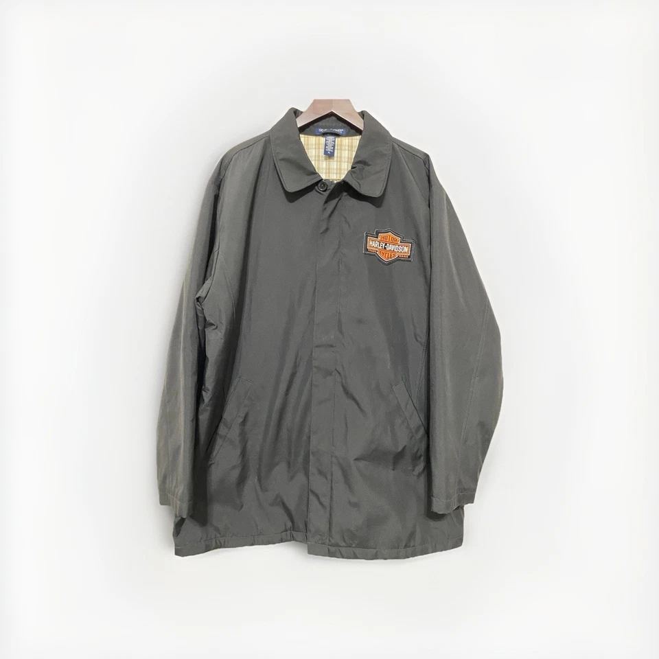 Devon and Jones Harley Davison Mens XL Black Windbreaker Jacket - Image 2 of 4