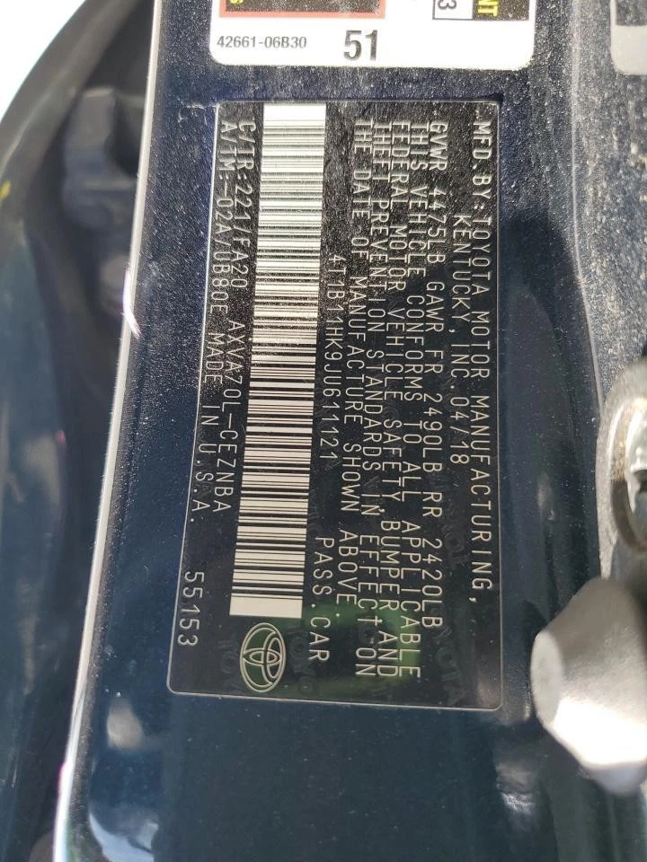 Guantera usada se adapta a: Toyota Camry 2018 grado A Foto 3 de 4