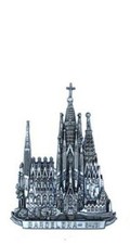 Barcellona Gaudì Sagrada Familia metallo magnete souvenir Spagna Spagna 9,5 cm