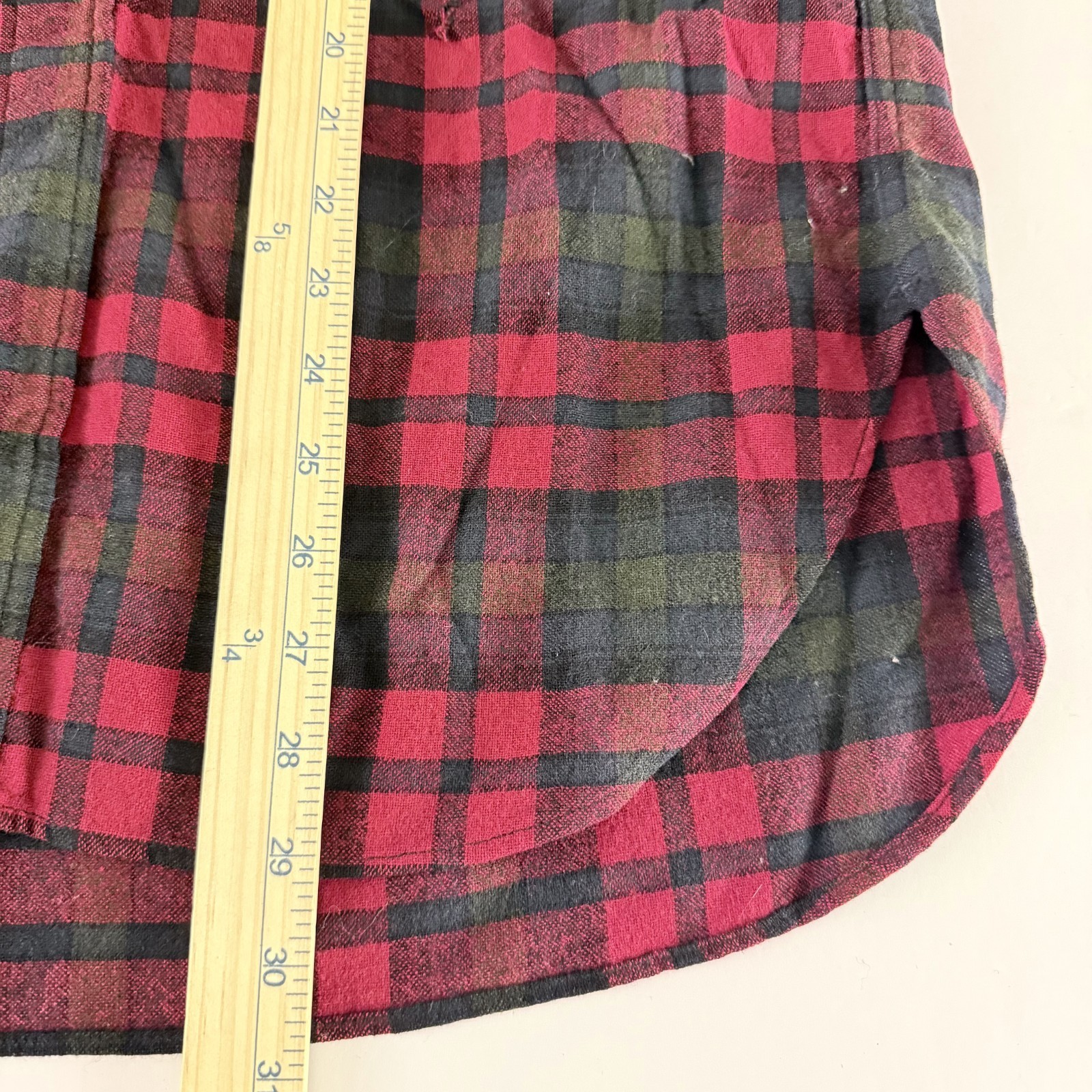 VTG Pendleton Button-Down Shirt Red Green Plaid P… - image 14