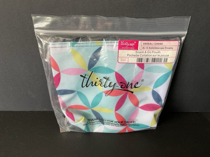 Thirty One Thermal Snack And Go Pouch Kaleidoscope Dreams Pattern Zipper Closure