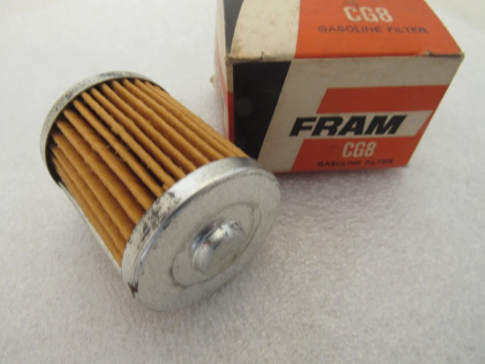 NORS 1964-1972 AMC Jeep Rambler IH Scout V6 V8 filtro de combustible gasolina marco CG8 Foto 2 de 4