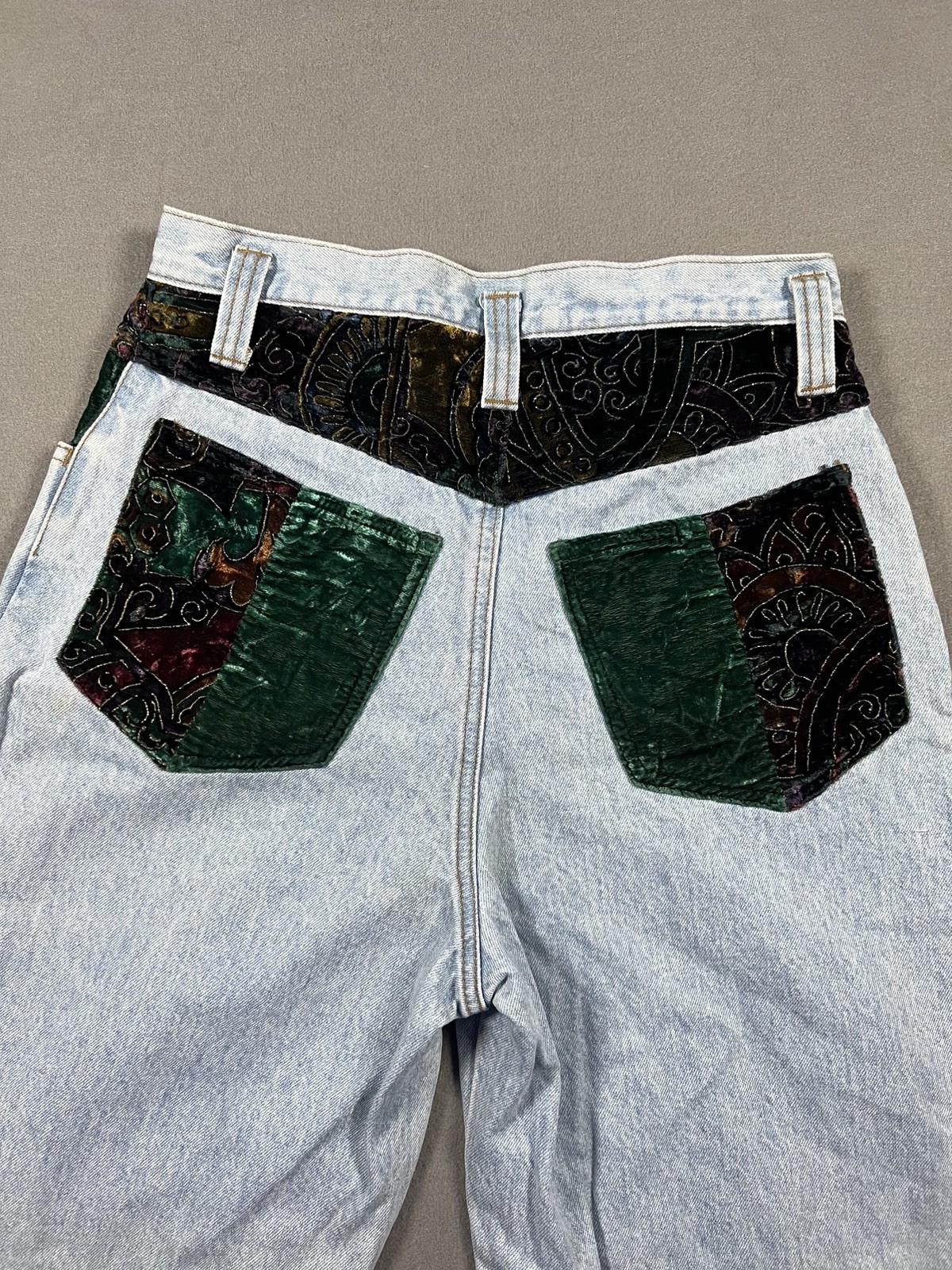 Vintage 1990s Basic Blues Patchwork Light Wash De… - image 6