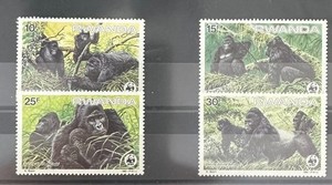 RWANDA   1208 - 1211   Beautiful   Mint   NEVER   Hinged   Set   GORILLAS
