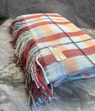 Lambswool Angora Blanket Brand New Pastel Multi-Colour