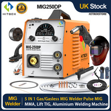 HITBOX MIG250DP Single Pulse 5in1 MIG Welding KIT 250A Inverter TIG/MMA Welder