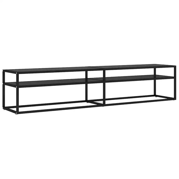 Tv-Schrank Schwarz 200X40X40,5 Cm Hartglas-image