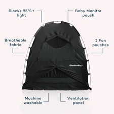 Slumberpod Privacy Pod For Crib, Playpen Blackout Canopy Tent Sleep No Fan