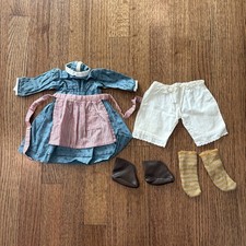 Pleasant Company American Girl Kirsten s Meet Outfit 1994 Dress Socks Apron