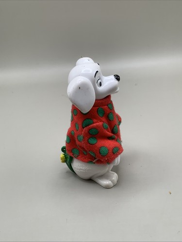 3" Polyresin DISNEY Dalmation Dog Figurine Christmas Sweater Holly (TOY1-387) - Picture 4 of 4