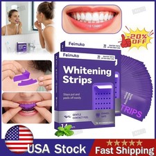 Purple Teeth Whitening Strips   Peroxide Free  Enamel-Safe, 14 Count 2026-NEW