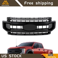 Front Bumper Grille Assembly Gloss Black For Ford F250 XL/XLT 20-22 LC3Z-8200-BA