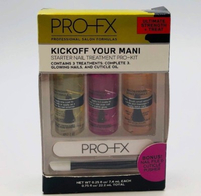 Pro FX Kickoff your Mani Starter Nail Treatment Pro Kit Complete 3 + Cuticle oil