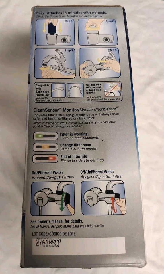 PUR Advanced Maxion Faucet Water Filtration System PFM450S Stainless Steel Style - Image 3 of 4