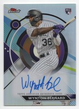 2023 Topps Finest WYNTON BERNARD #FA-WBE Auto Silver Refractor RC-Rockies