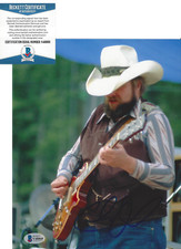 CHARLIE DANIELS BAND SIGNED 8x10 PHOTO 9 SOUTHERN ROCK PROOF BECKETT COA BAS