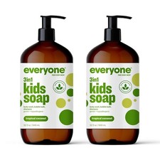 Everyone 3-in-1 Kids Soap Body Wash Bubble Bath Shampoo 32 Oz Pack of 2