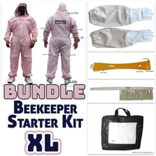 Jawadis Bee Protection Suit Bundle – XL Suit, Gloves, Hive Tool & Brush Included