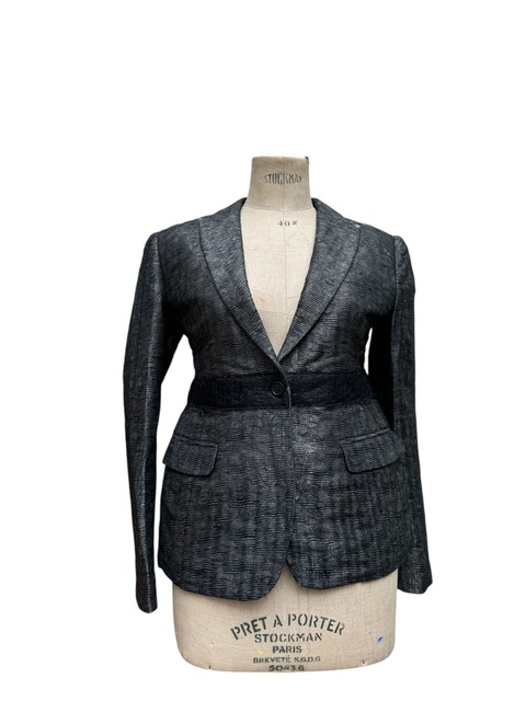 Miu miu jacket  Grey Metallized Blazer Jacket  Size IT 42  / M
