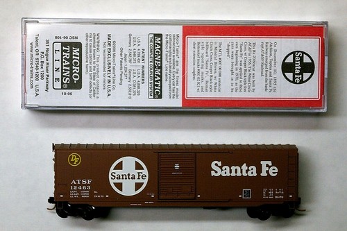 MTL S Micro-Trains Special Run 6.108 Santa Fe ATSF 12463 Bx-70 vagón de carga de 50 pies | Zustand: New