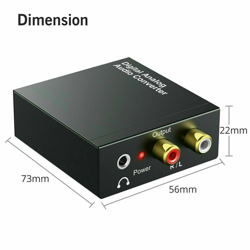 DE Digital Zu Analog Audio Konverter Wandler Optisch Toslink Koaxial Auf RCA 1:2 - Bild 13 von 13