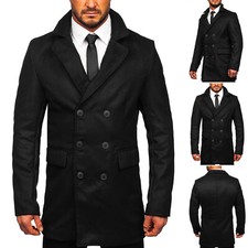 Mantel Wintermantel Jacke Sakko Stehkragen Casual Unifarben Herren BOLF Classic
