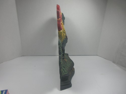 vintage cast metal ranch farm rooster bird door stop retro decor rustic folk art - Picture 11 of 13