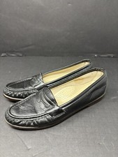 SAS Tripad Comfort Simplify Loafers Black Leather Moc Toe Slip-On Shoes Size 7S