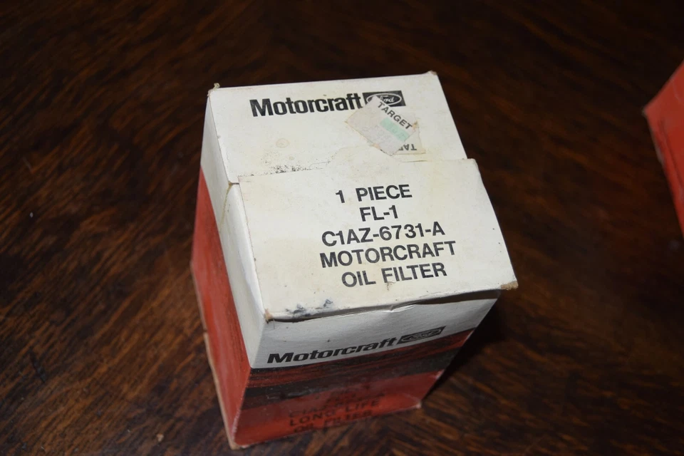 复古! NOS! 福特 Motorcraft FL-1 滤油器 C1AZ-6731-A / 1966 密封盒 — 第 2/4 张图片