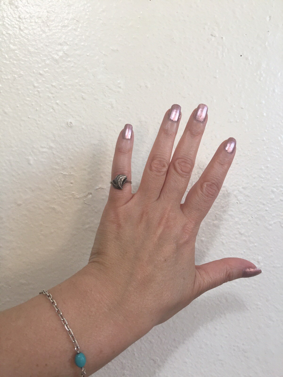 Vintage 925 Solid Sterling Silver Leaf Ring Uniqu… - image 12