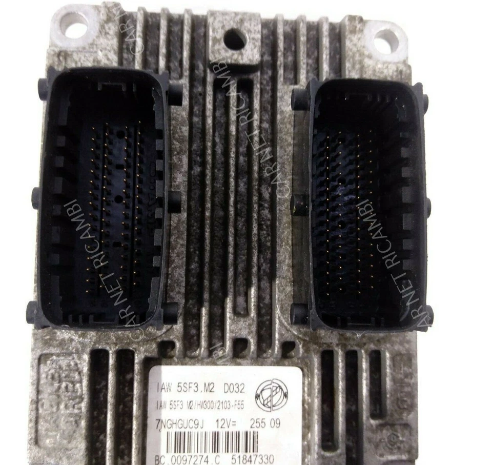 51847330 CENTRALINA MOTORE FIAT GRANDE PUNTO 199 1.4 LPG 57KW IAW 5SF3.M2 HW300 - Immagine 2 di 4