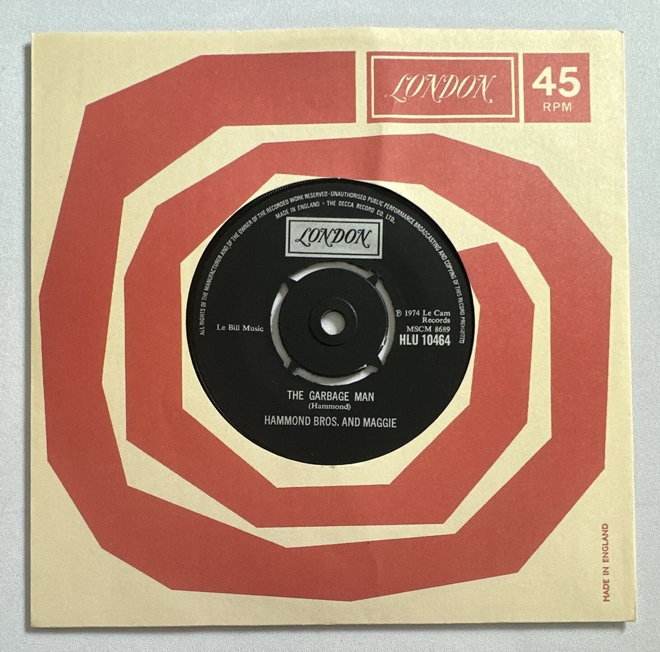 Hammond Bros. And Maggie - The Garbage Man 7” Soul Funk Blues Vinyl Record VG+ - Image 2 of 4