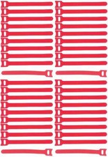 40 x taśma na rzep 15 cm x 22 mm czerwona opaski kablowe na rzep opaski kablowe opaski kablowe taśma kablowa na rzep