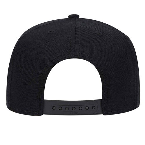 NEW 5 PANEL MID PROFILE BLACK SNAPBACK OTTO HAT FLAT BRIM ADULT 1581176 - Picture 3 of 3