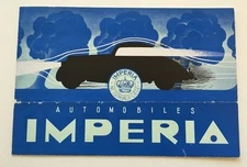 1948 Imperia Automobiles Belgium Original Car Brochure Catalog and Letter