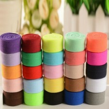 10M Solid Elastic Band Trims Stretchy Ribbon Wide Tape Binding Cord Edge DIY UK