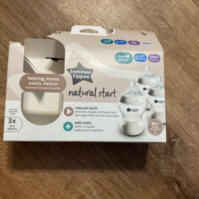 Tommy Tippee - 3 Pack Baby Bottles (0m+ Slow Flow) 9 Oz - Opened Box