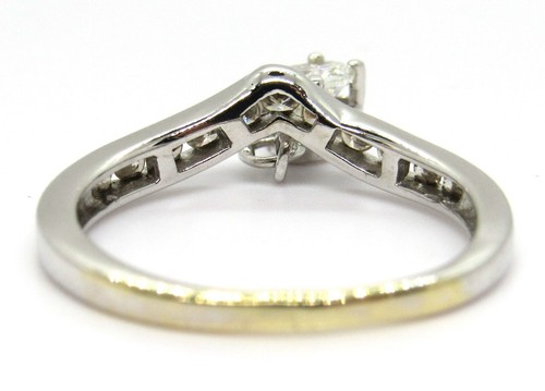 14k White Gold Channel Set Diamond Dangle Charm Enhancer Wrap Ring Size 4.75 - Picture 4 of 9